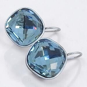 Brighton Venus Rising Aqua Blue Earrings French Hook Retired 1" Drop Silver READ